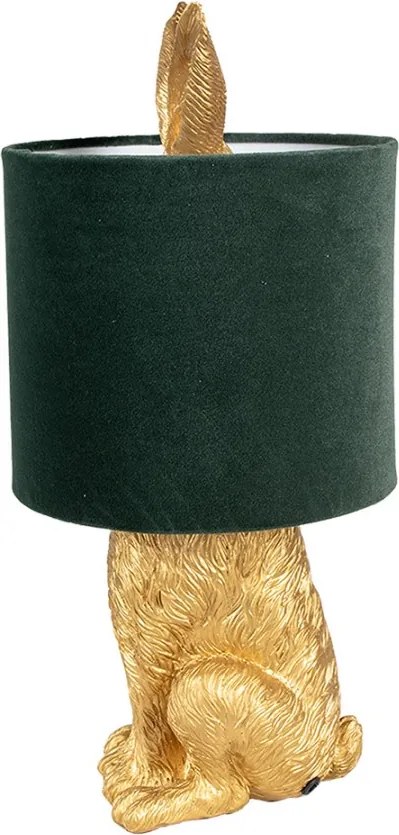Gold & Green RABBIT Easter lampa