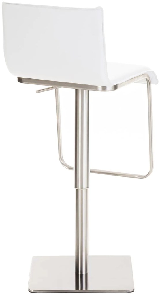 Barová stolička Limon nerez - Biela