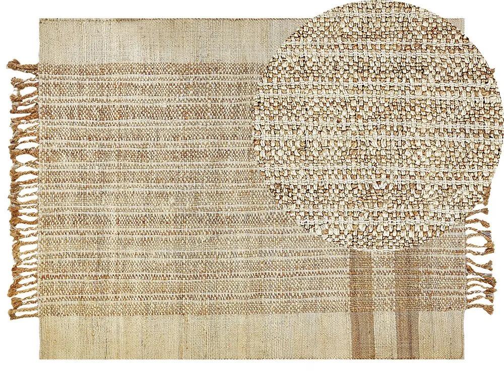Jutový koberec 160 x 230 cm béžový ORTAOBA Beliani