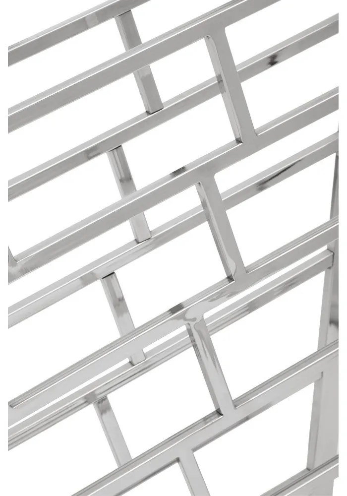 Kovový regál na víno v lesklo striebornej farbe na 24 fliaš Barolo – Premier Housewares