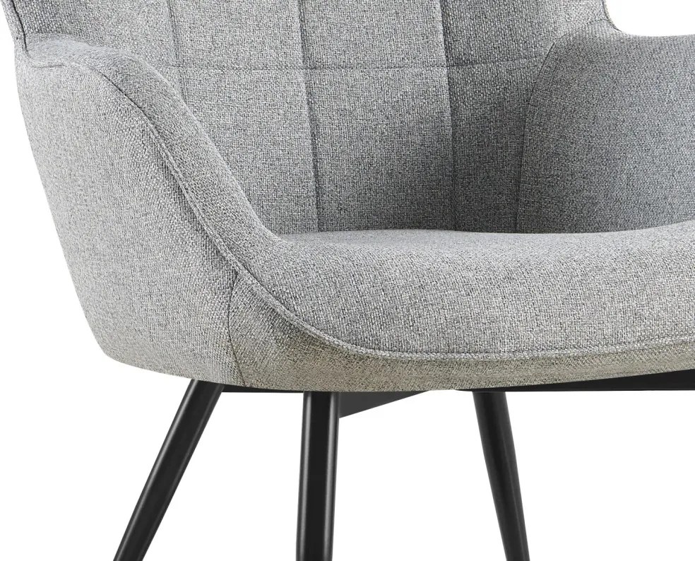 Kreslo Hannah, svetlo šedá tkanina