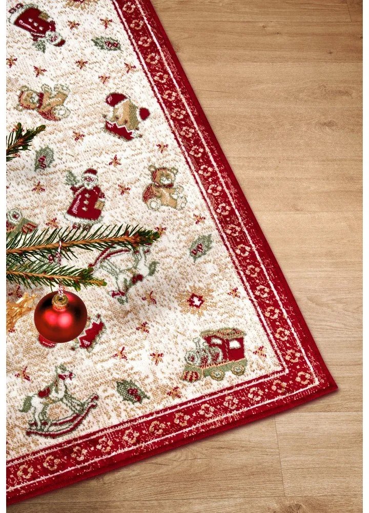Červený koberec s vianočným motívom s prímesou bavlny 50x80 cm Toy's Delight Red Christmas – Villeroy&Boch