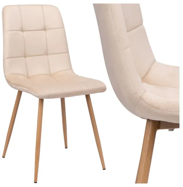 Jedálenská stolička MONTANA VELVET béžová