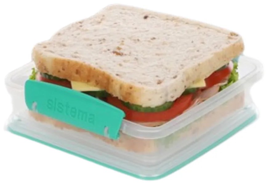 Krabička, box na desiatu - SISTEMA TOAST, zelená
