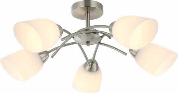 Prisadený luster DONNA 5xE27/60W/230V nikel