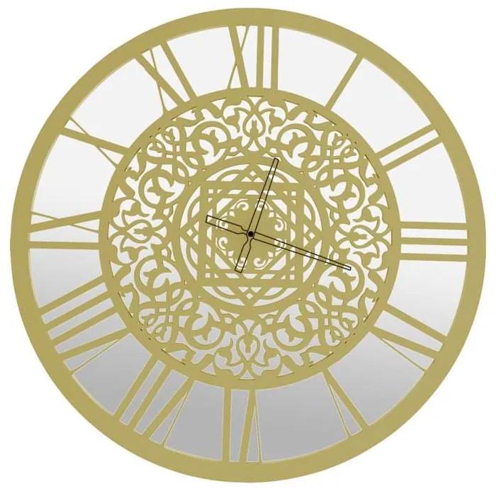 Okrúhle nástenné hodiny DARIO so zrkadlom 70cm