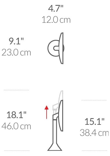 Kozmetické zrkadlo s osvetlením/zväčšovacie (5x) ø 20 cm Sensor – simplehuman