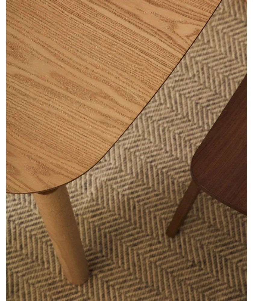 Jedálenský stôl v dekore jaseňa 100x100 cm Indara – Kave Home