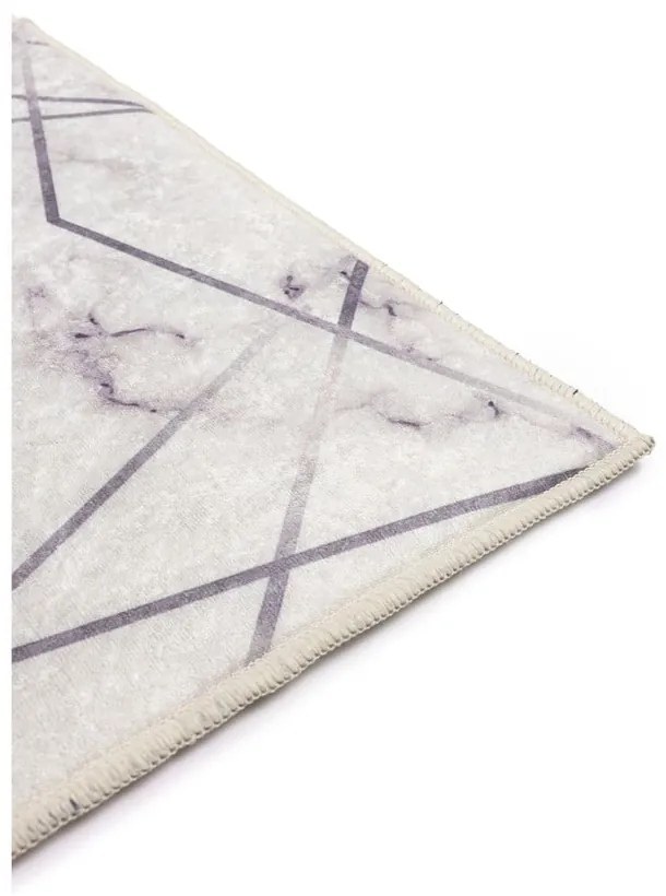 Biele/sivé kúpeľňové predložky v súprave 2 ks 60x100 cm Geometric – Mila Home