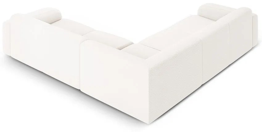 Biela rohová pohovka z textílie bouclé (variabilná/do L) Molino – Micadoni Home