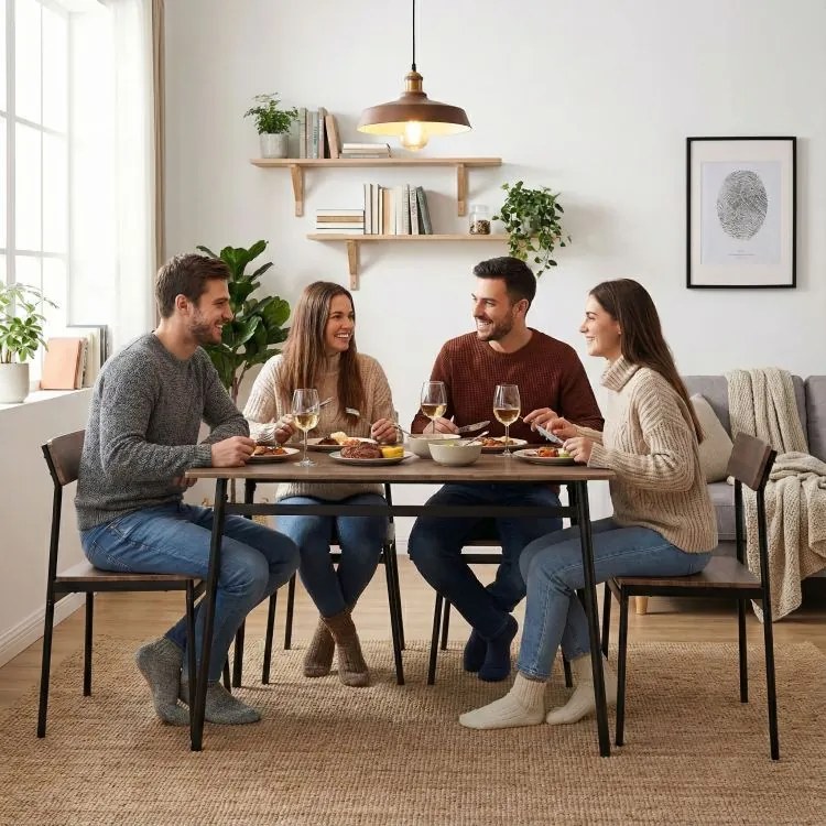 Sada nábytku do jedálne, kuchyne, stôl, 4 stoličky MALMO