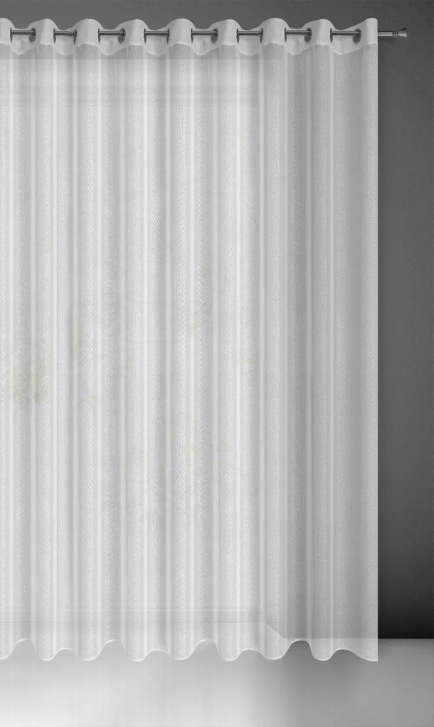 ZÁCLONA NA KRÚŽKOCH LOARA 300X250 CM BIELA