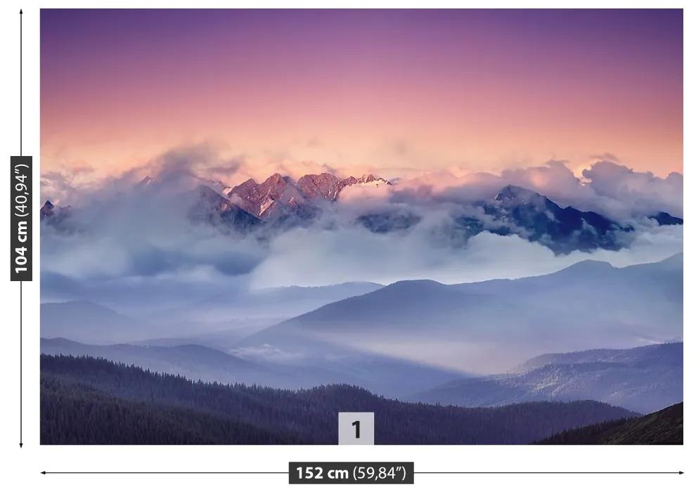 Fototapeta Vliesová Mraky hory 104x70 cm