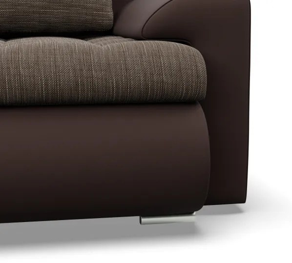 Trojmiestna rozkladacia sedačka FORESTA hnedá / cappuccino