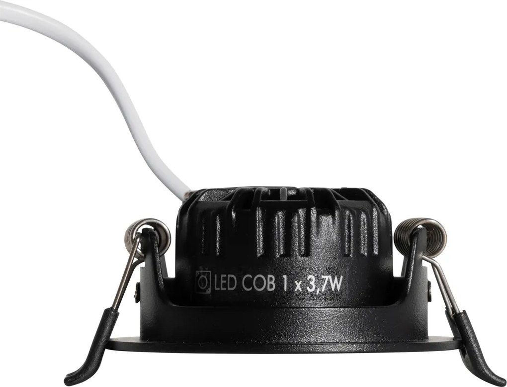 Zástenný bodový reflektor čierny výkyvný 6,5 cm vrátane LED IP54 Ultra Slim - Pupil