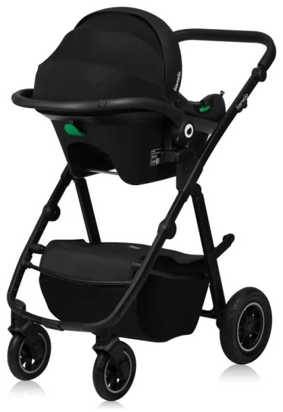 Lionelo - Kombinovaný kočík 3 v 1 AMBER PLUS Šedý grafit