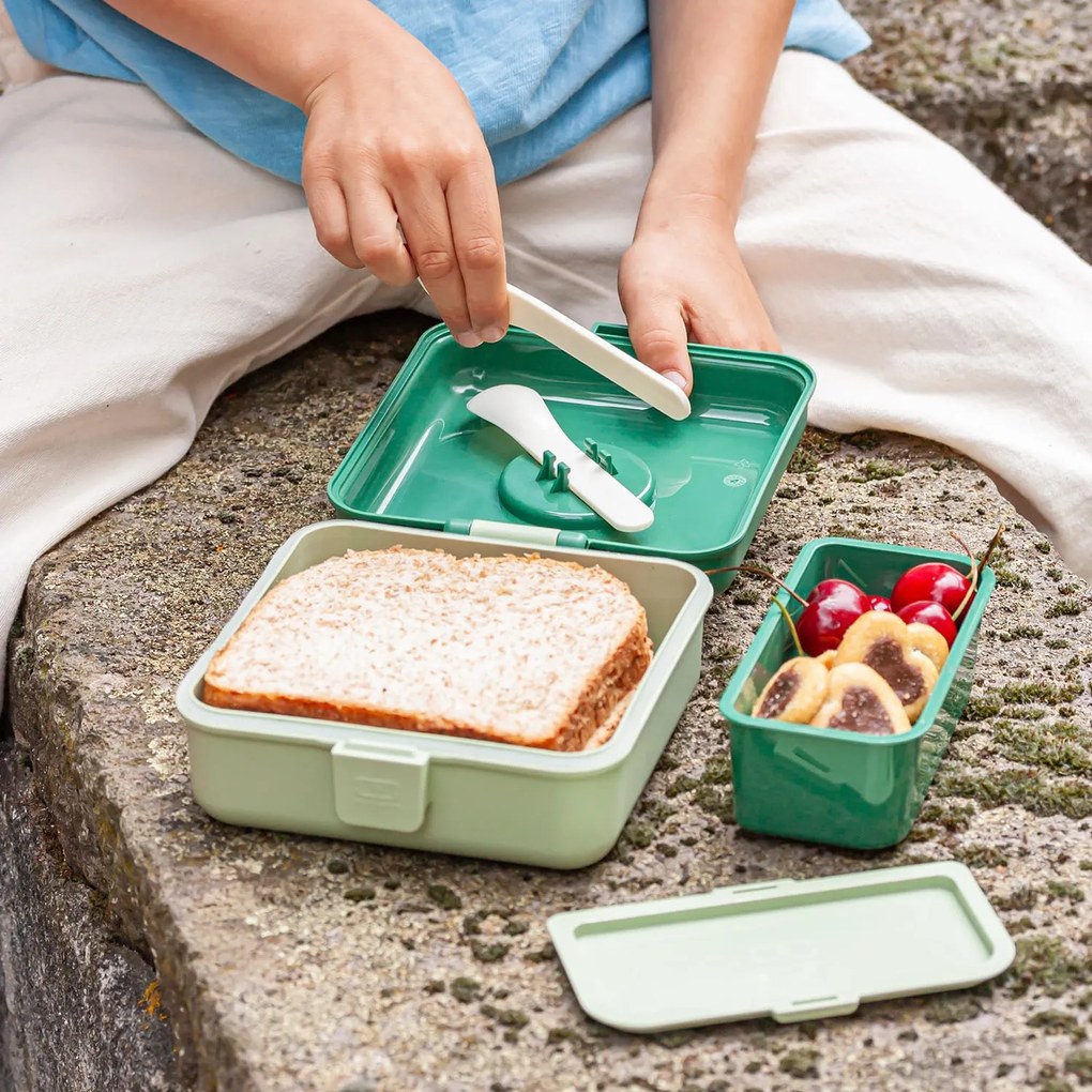 monbento Desiatový box Monbento Snacky Green Forest 850 ml