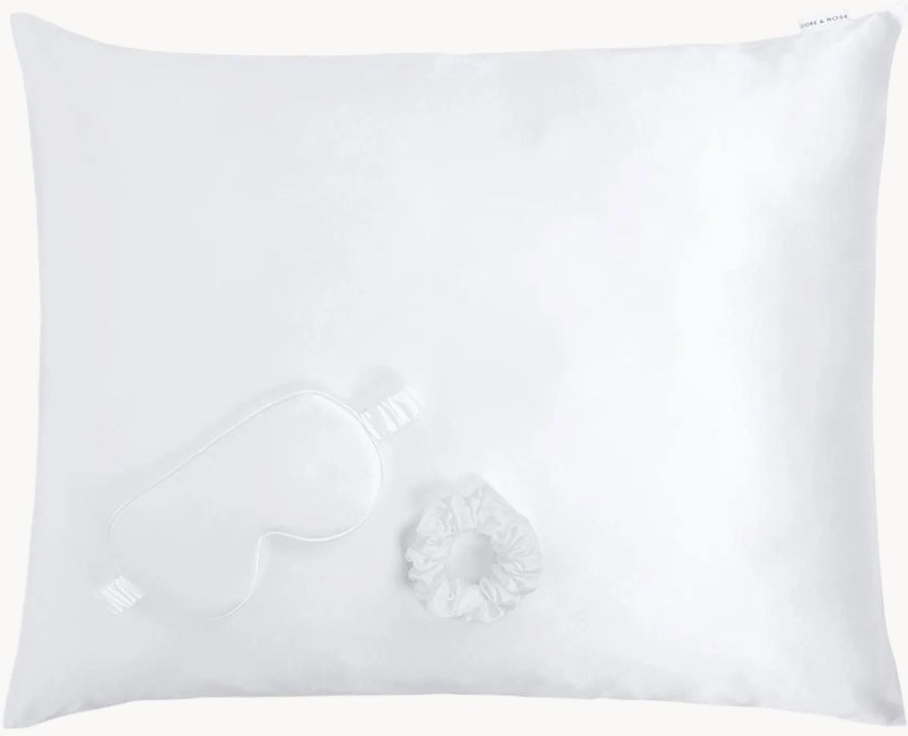 Hodvábna'súprava na spanie White M, 3 ks