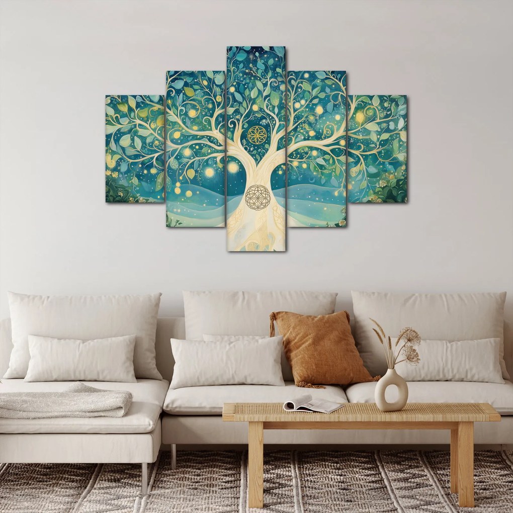 Obraz – Magický strom so špirálami (150x105 cm)