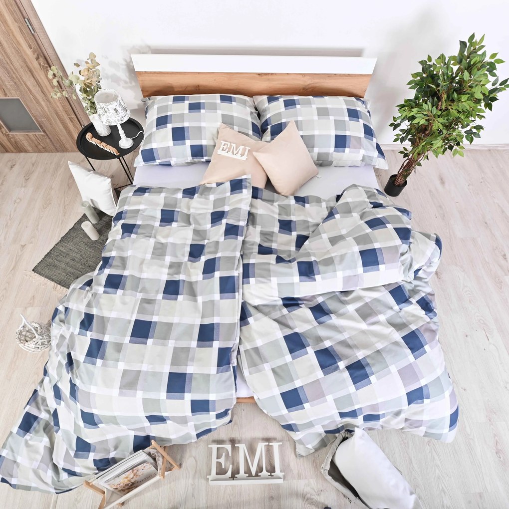 Obliečky bavlnené Saphir EMI: Štandardný set jednolôžko obsahuje 1x 140x200 + 1x 70x90