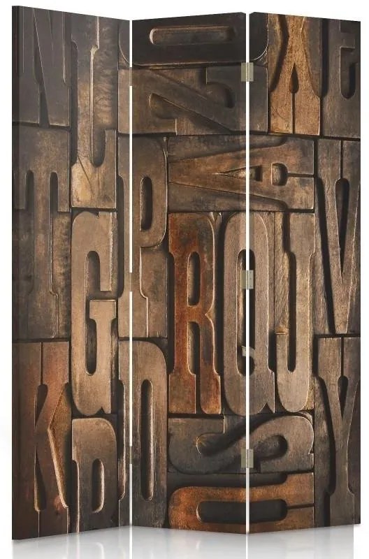 Gario Paraván Písmená Rozmery: 145 x 170 cm, Prevedenie: Otočný paraván 360°