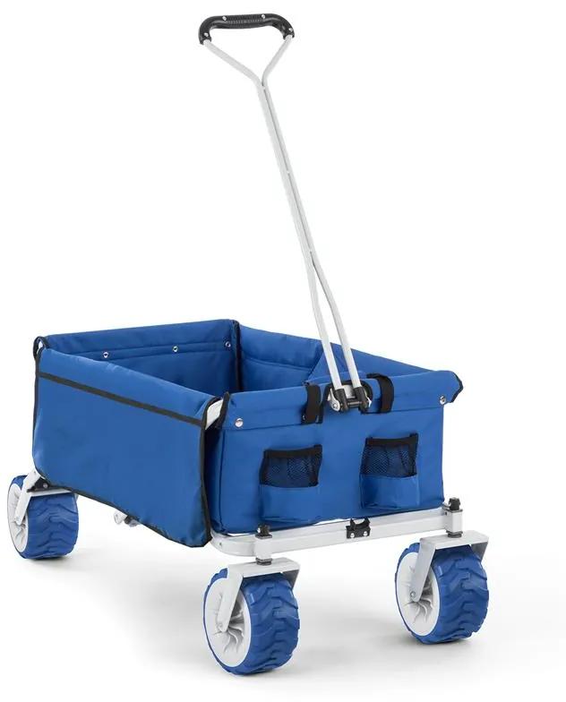 The Blue, ručný vozík, skladací, 70 kg, 90 l, kolesá Ø 10 cm, modrý