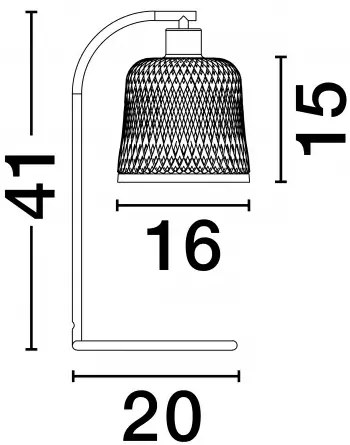 LED prírodno-čierna stolná lampa Intra