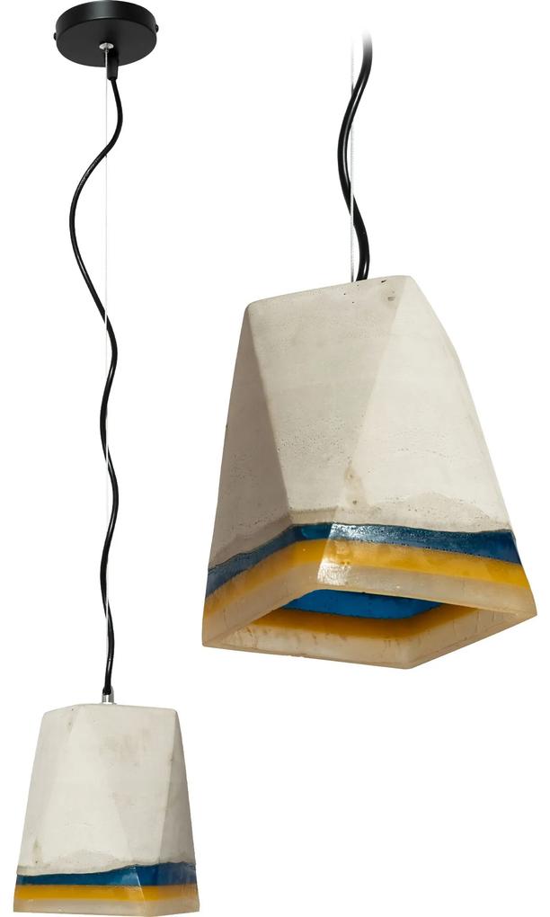 Toolight - Závesná lampa Loft APP493-1CP, béžová-modrá, OSW-01553