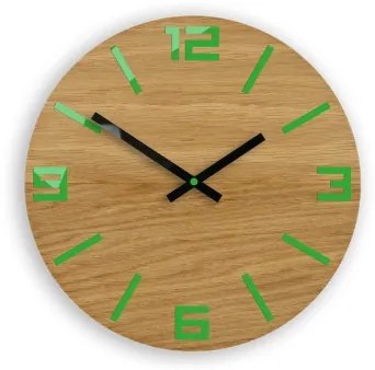 Sammer Klasické drevené hodiny ARABIC - zelená 33cm ArabikwoodGreen