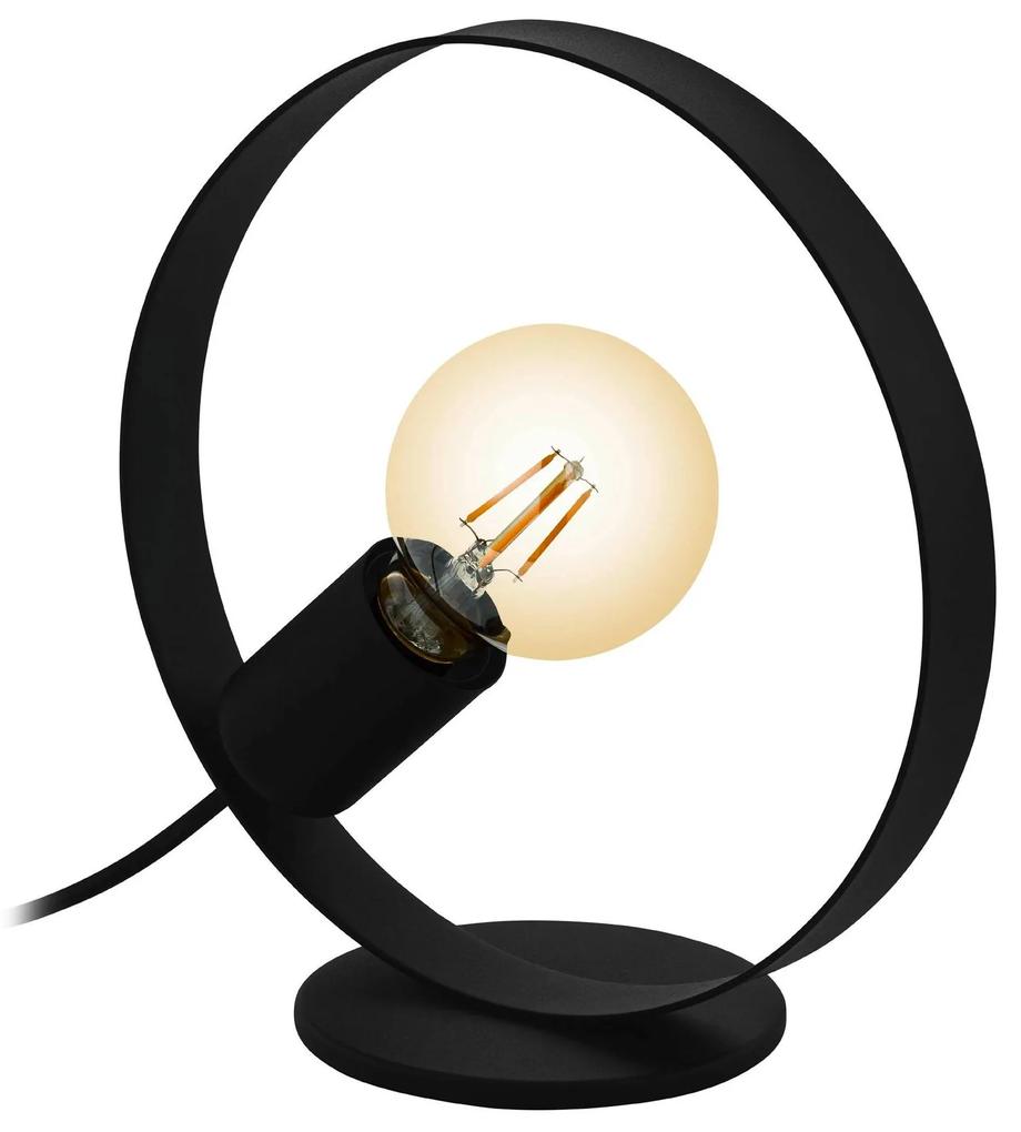 EGLO Stolná dizajnová lampa FRIJOLAS, 1xE27, 40W, čierna
