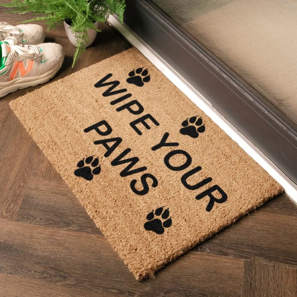 Rohožka z kokosového vlákna 40x60 cm Wipe Your Paws – Artsy Doormats