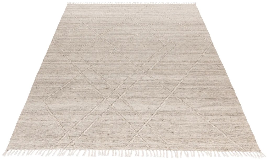 Ručne tkaný kusový koberec My Dakar 365 ivory – na von aj na doma, 80x150, biela, chodba / predsieň, Obsession