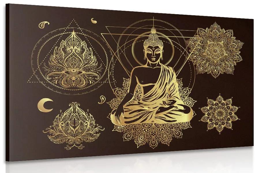 Obraz zlatý Budha Varianta: 120x80