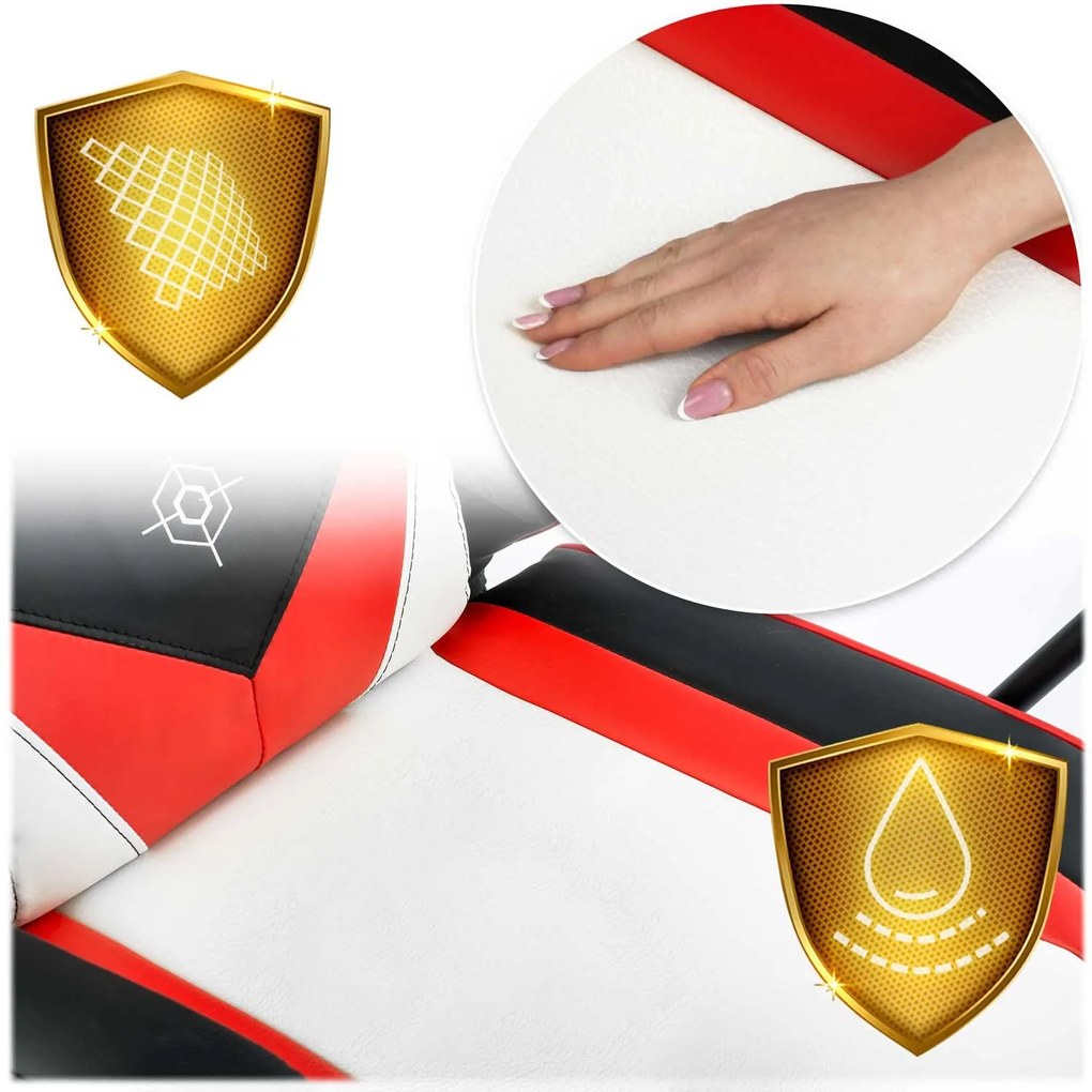 Herné kreslo Sofotel Miss Fortune 2593 - čierno-červeno-biela