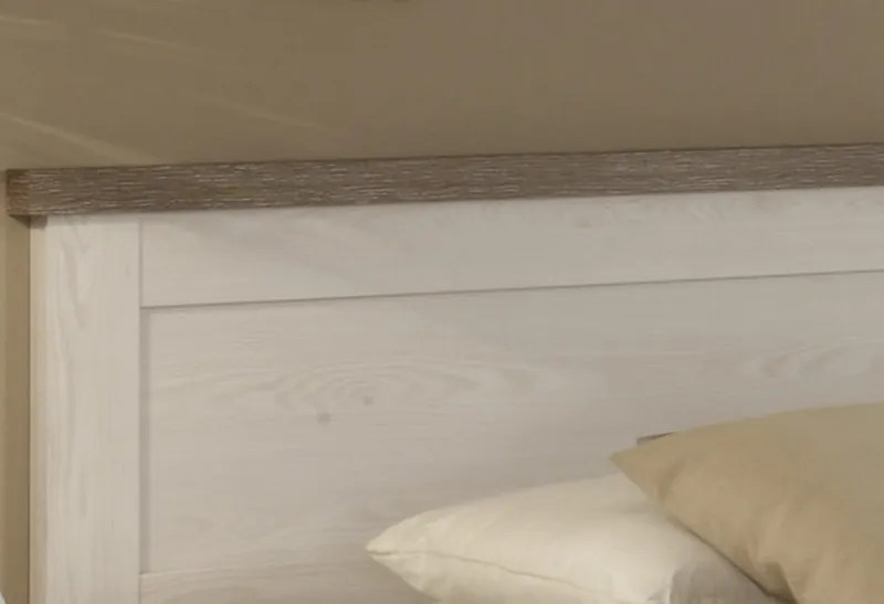 Posteľ s nočnými stolíkmi Luca 180x200 cm, bielená pínia