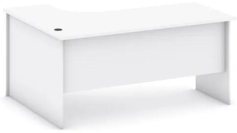 Písací stôl ergonomický MIRELLI A+, pravý, biela