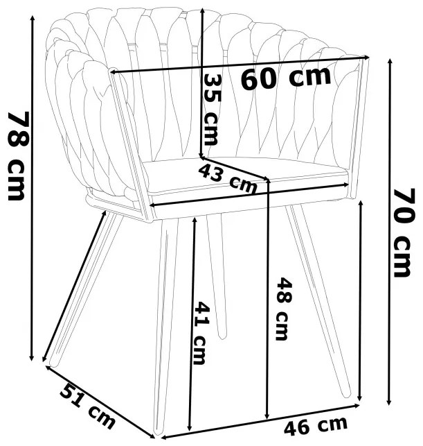 Jedálenská stolička ASTON zamatová, grafitová