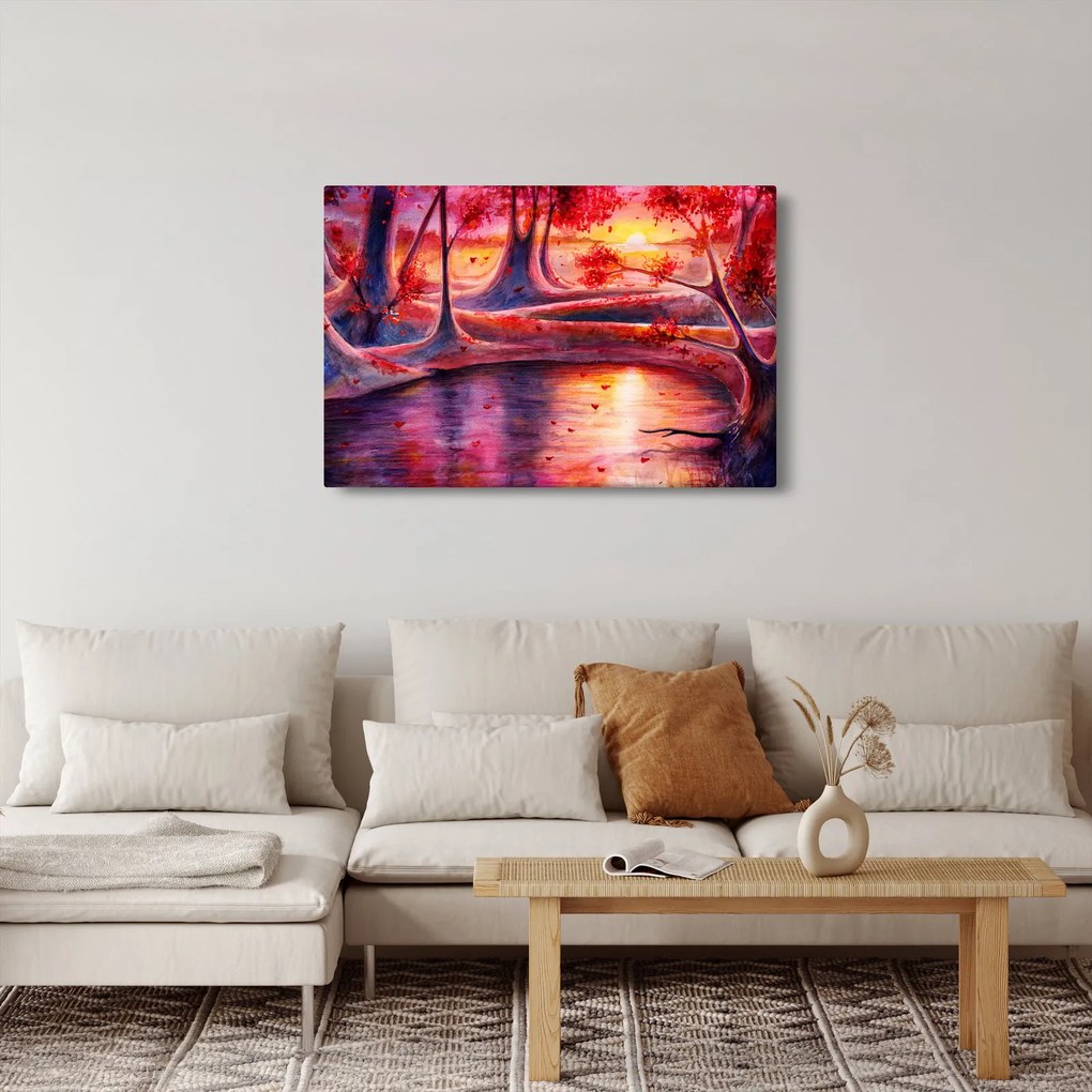 Obraz čarovného lesa (90x60 cm)