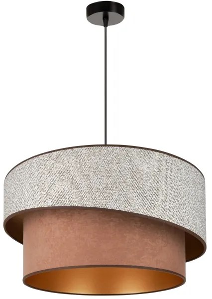 Brilagi - Luster na lanku VEGAS SHINE 1xE27/15W/230V pr. 50 cm šedá/hnedá