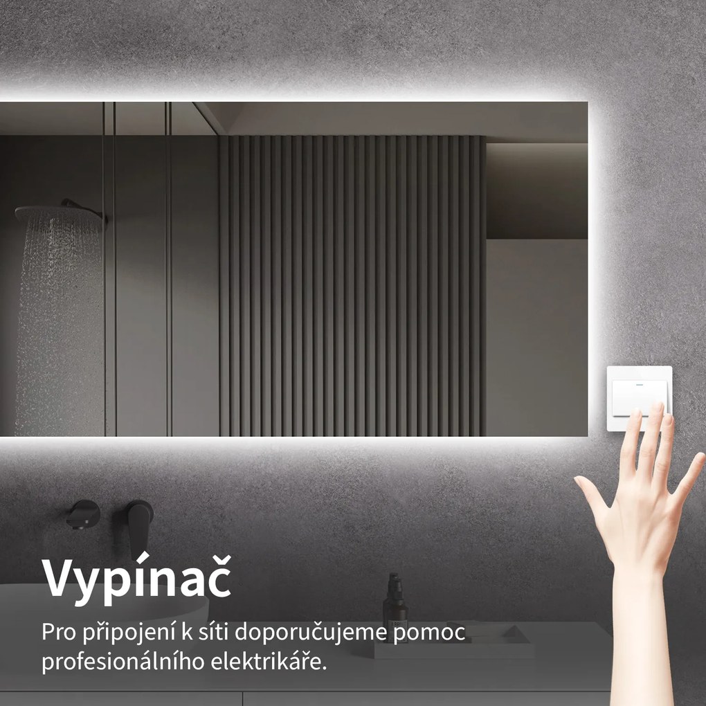 CERANO - Kúpeľňové LED zrkadlo Fiore - 50x70 cm, CER-CER-476711