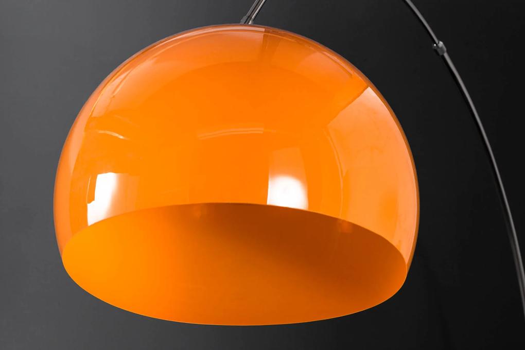 Dizajnová stojanová lampa Arch oranžová