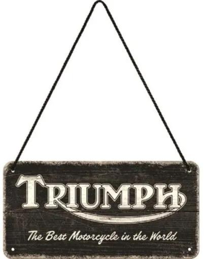 Plechová ceduľa Triumph - The BEst Motorcycle in the World, (20 x 10 cm)