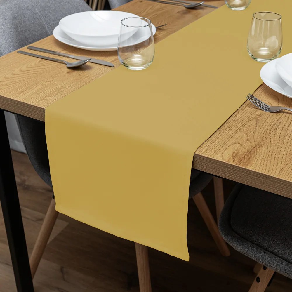 Biante Dekoračný behúň na stôl Rongo RG-098 Horčicový 20x120 cm