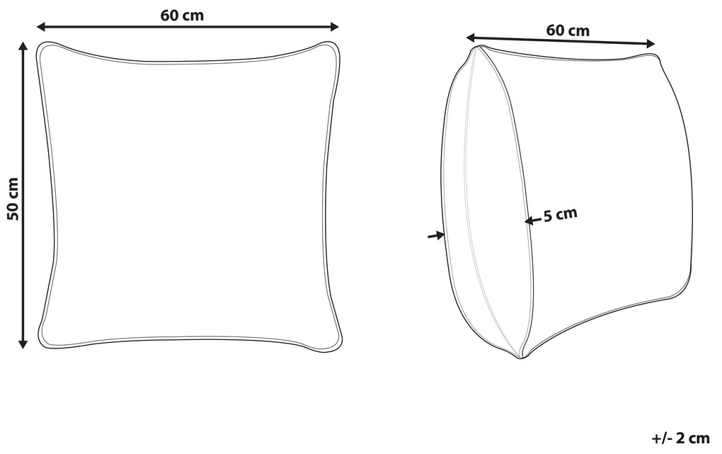 Vankúš z mikrovlákna s vysokým profilom 50 x 60 cm ERRIGAL Beliani