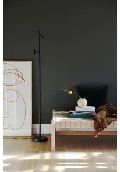 Nordlux - LED Stmievateľná stojacia lampa OMARI 2xLED/3,2W/230V čierna