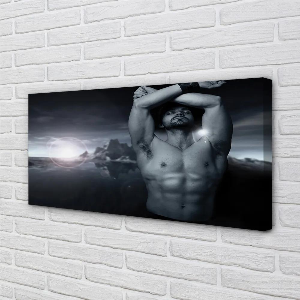 Obraz canvas mužský horské 100x50 cm
