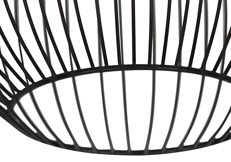 Dizajnové okrúhle závesné svietidlo čierne 30 cm - Dos