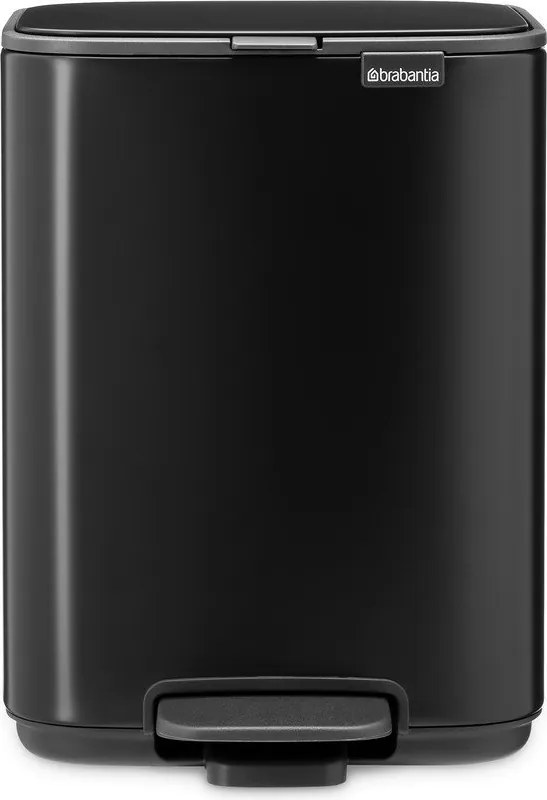 Matne čierny pedálový oceľový odpadkový kôš 4 l Bo – Brabantia