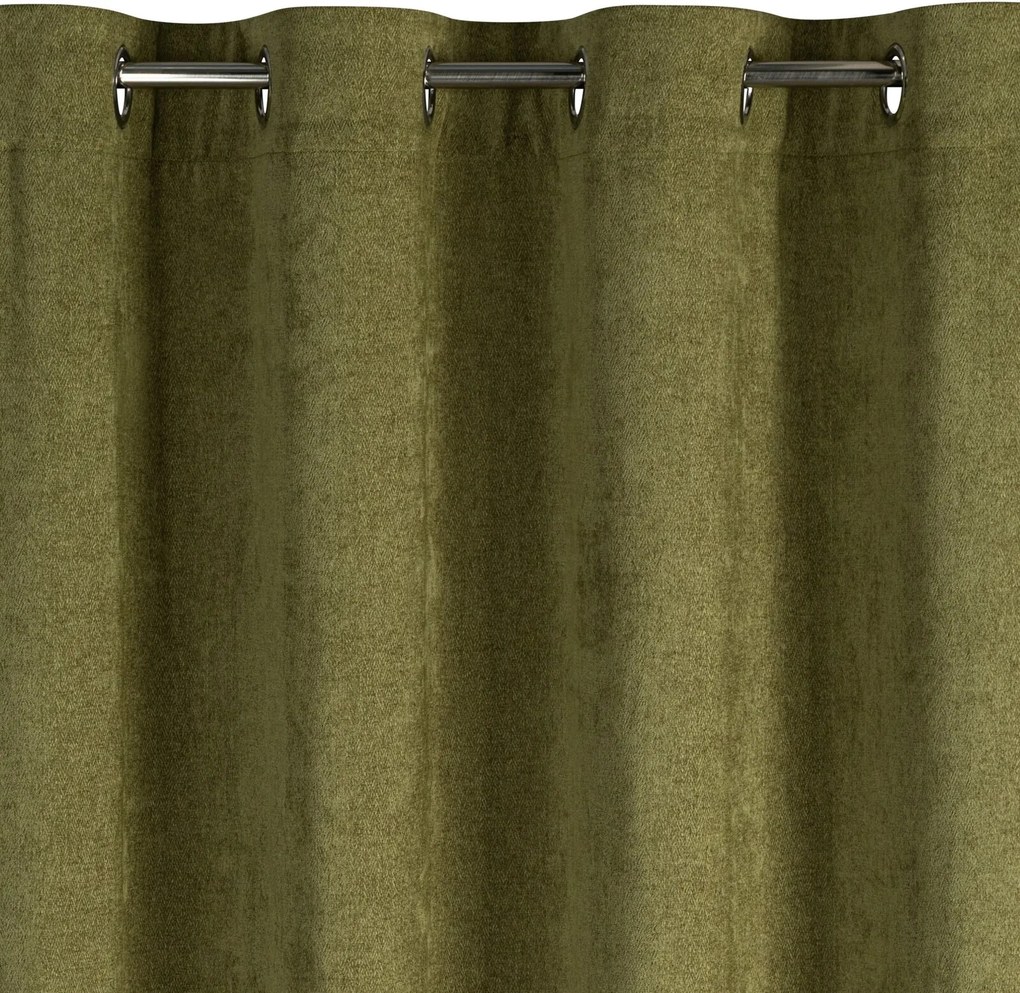 ZÁVES NA KRÚŽKOCH BLAKE 140X250 CM OLIVOVÁ
