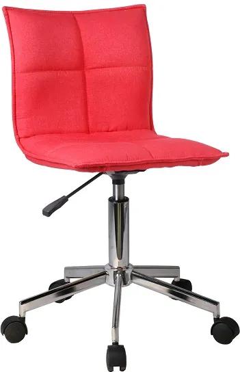 KONDELA Craig kancelárska stolička červená / chróm